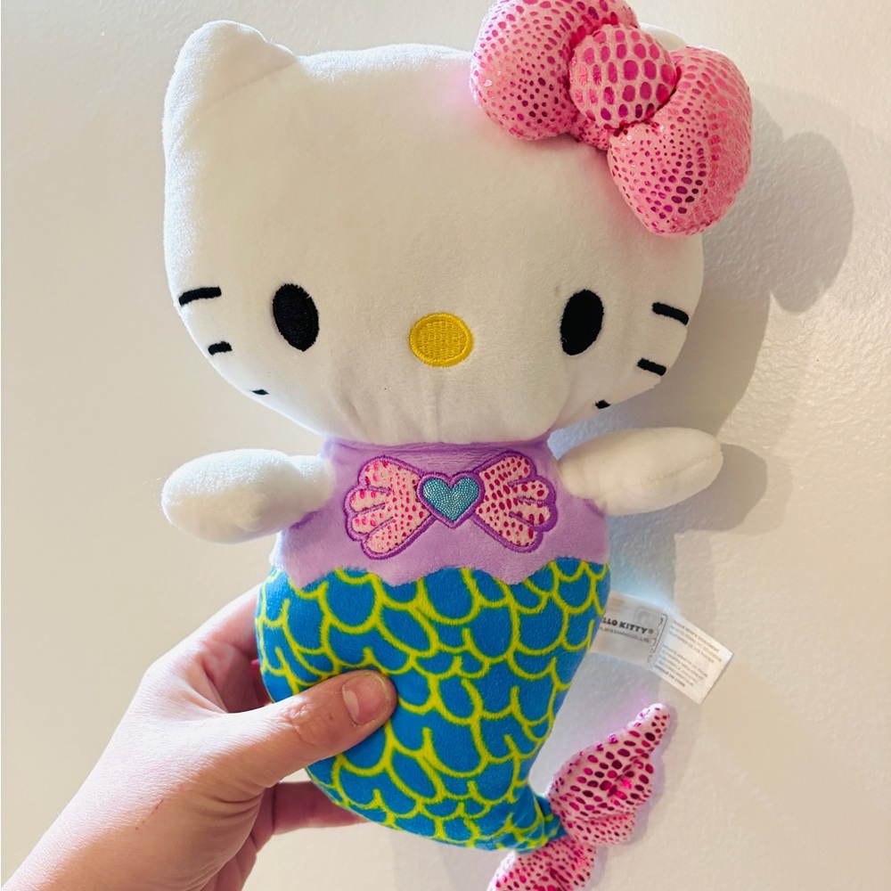 Sanrio Hello Kitty Mermaid Plush in White, Pink, Blue, Yellow, Purple